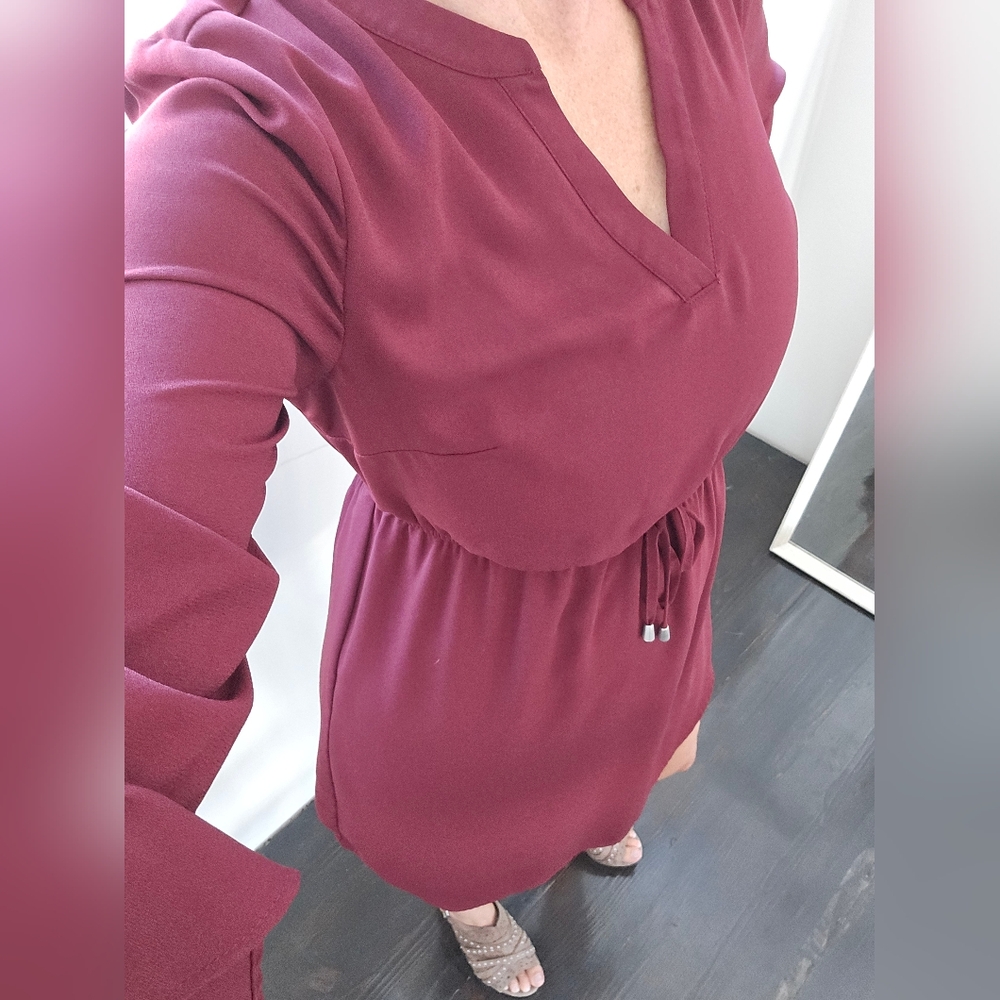 Maroon Half Sleeve Dress
